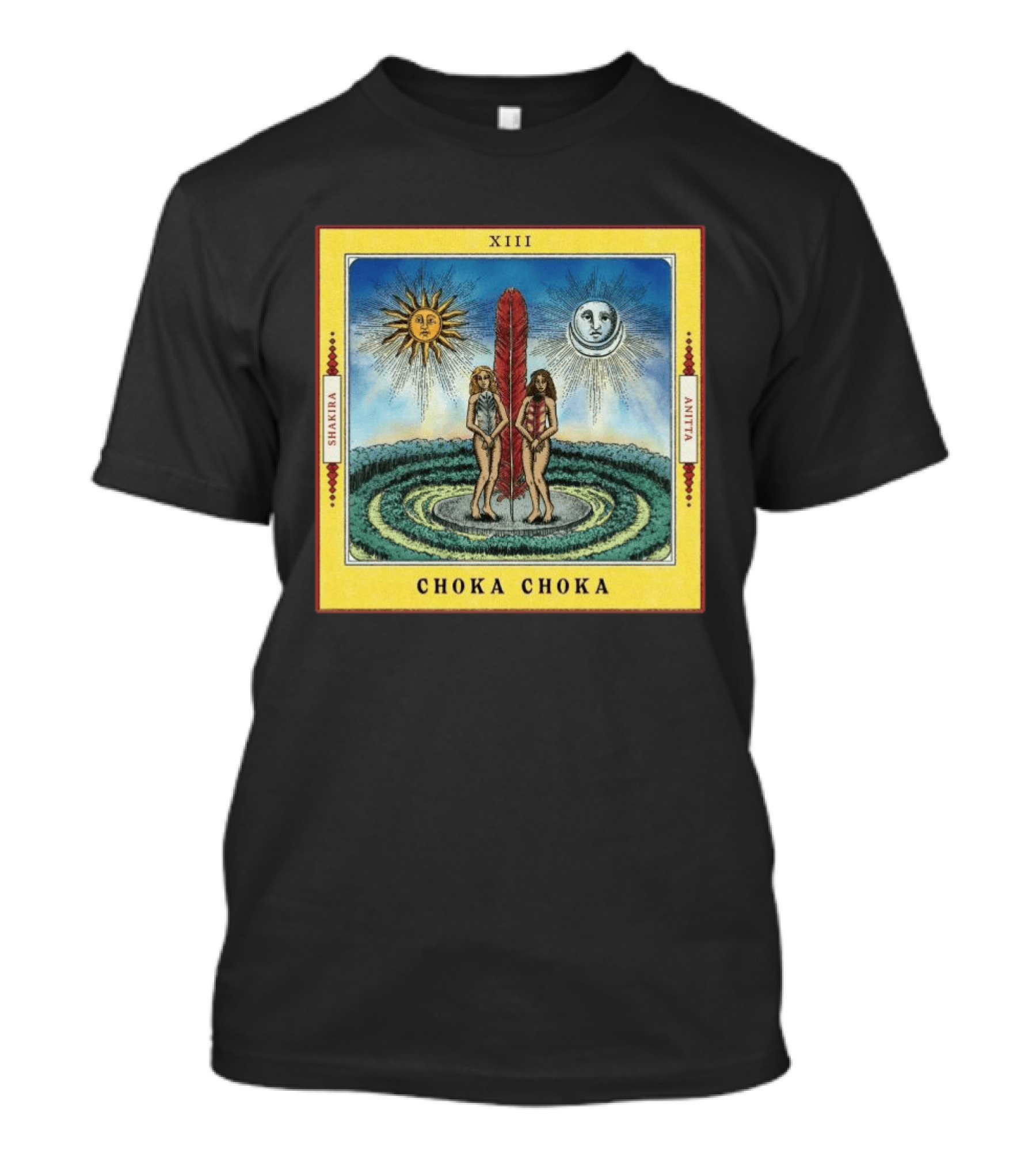 Shakira Anitta Choka Choka Tarot Card XIII Sun Moon Collaboration T-Shirt