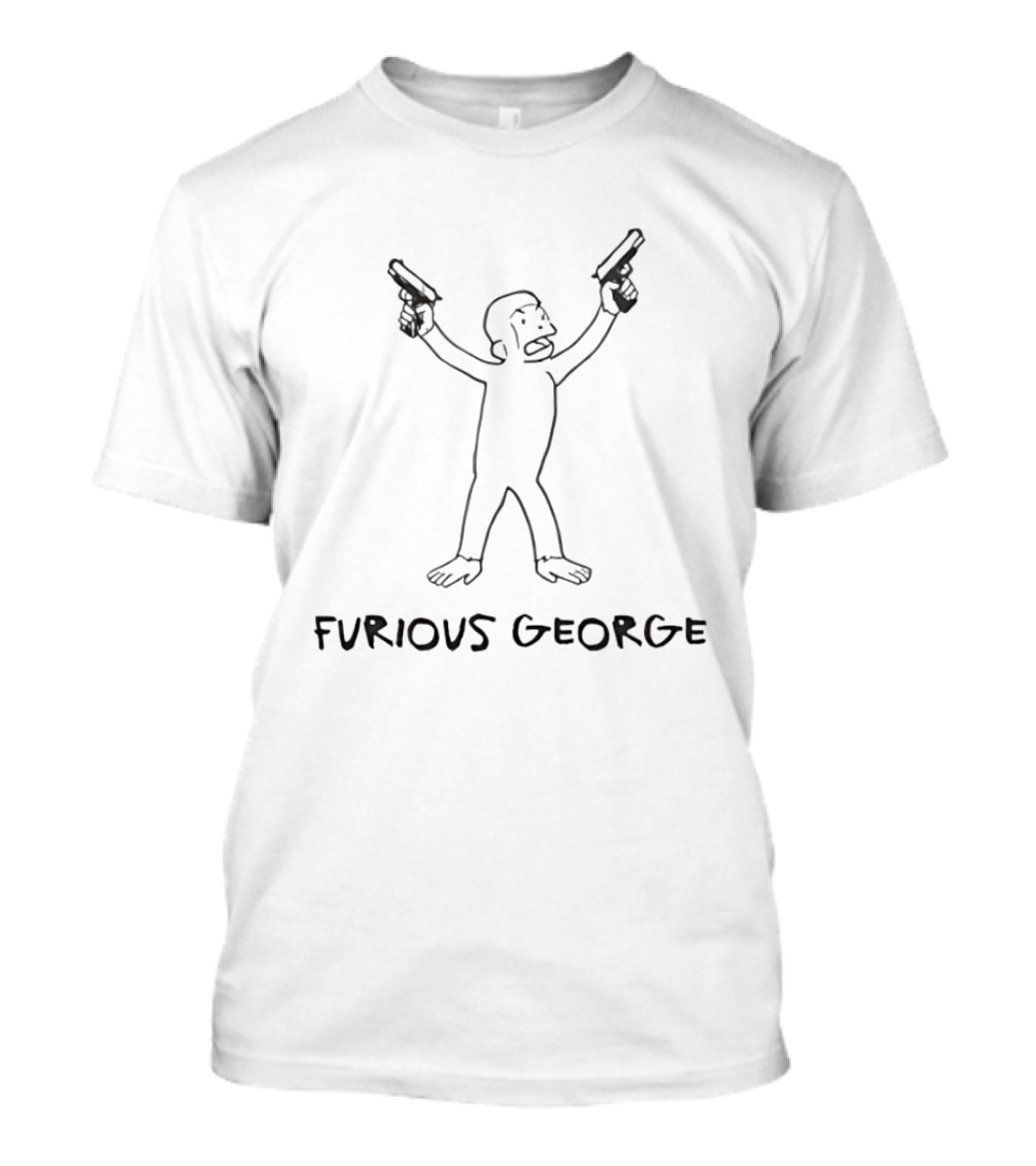 Furious George Monkey Dual Guns T-Shirt