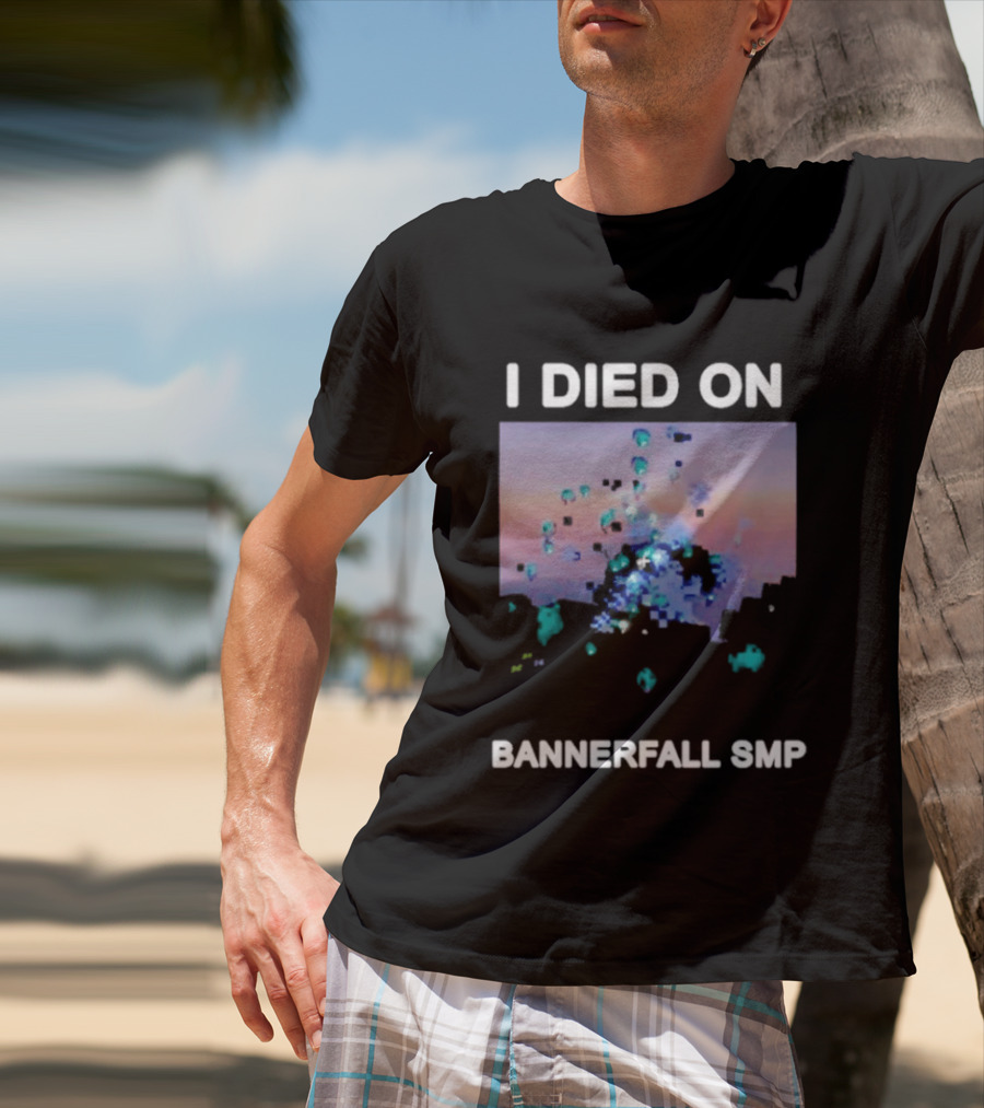 I Died On Bannerfall SMP Colorful Abstract Pixel Explosion T-Shirt