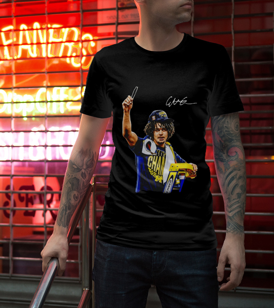 Elliot Cadeau Michigan Wolverines Natty Champ Victory Celebration T-Shirt