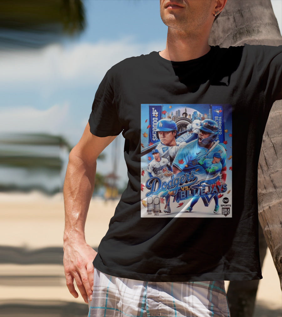 Los Angeles Dodgers Vs Toronto Blue Jays 2023 MLB TNT Sports U Walk Off Cityscape Baseball Event T-Shirt