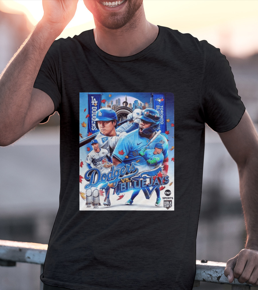 Los Angeles Dodgers Vs Toronto Blue Jays 2023 MLB TNT Sports U Walk Off Cityscape Baseball Event T-Shirt