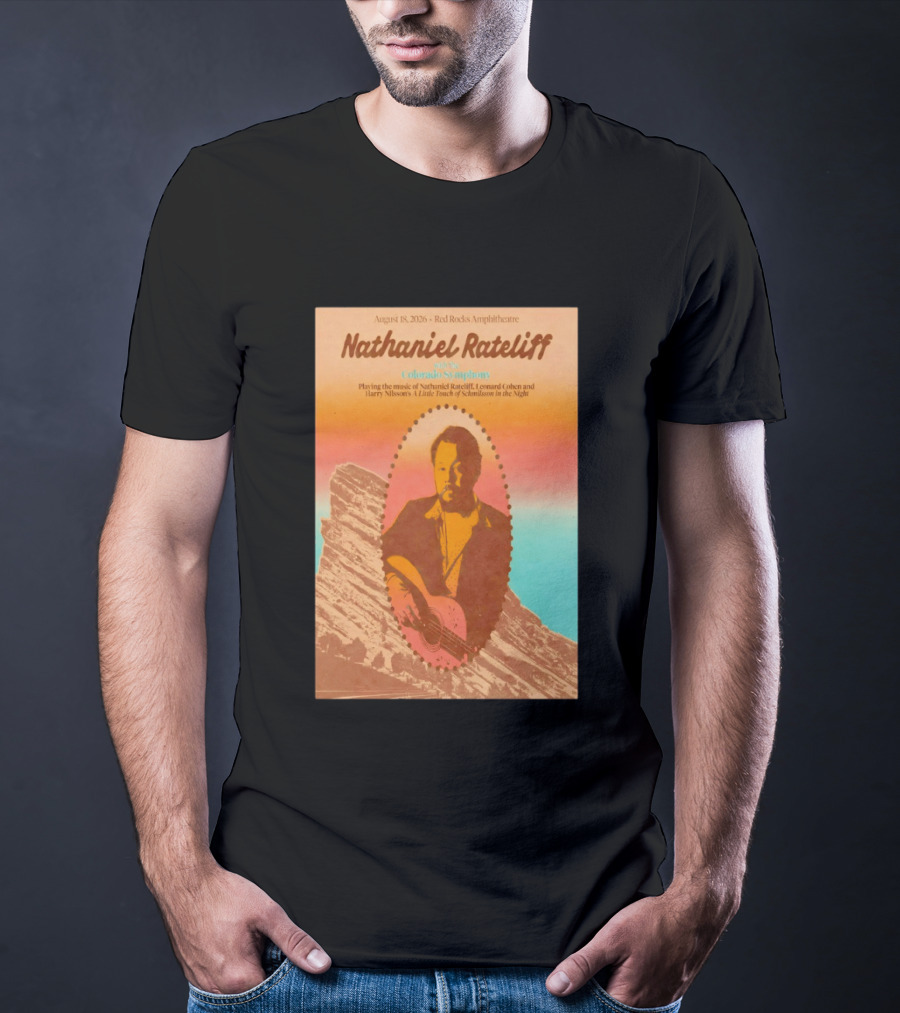 Nathaniel Rateliff Concert Red Rocks 2026 With Colorado Symphony T-Shirt