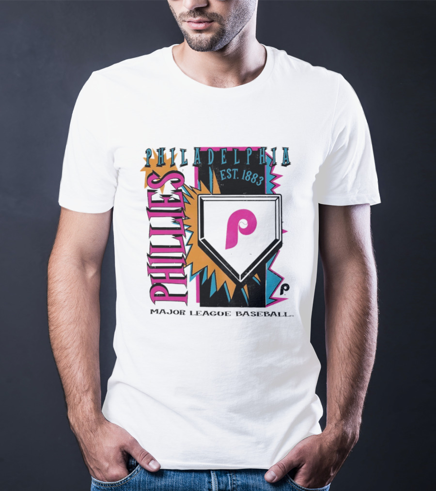 Philadelphia Phillies Major League Baseball Cooperstown Neon Field Est 1883 T-Shirt