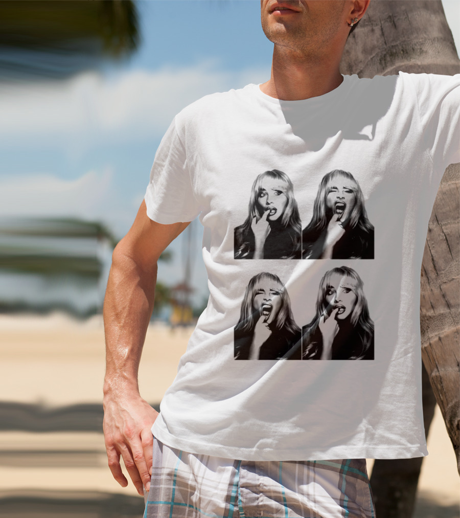 Sabrina Carpenter Photobooth Black And White Expressions T-Shirt
