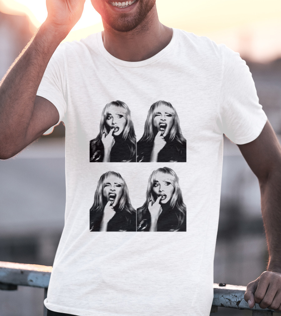 Sabrina Carpenter Photobooth Black And White Expressions T-Shirt