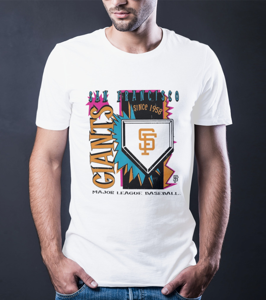 San Francisco Giants Major League Baseball Since 1958 Neon Cooperstown Field Shock T-Shirt