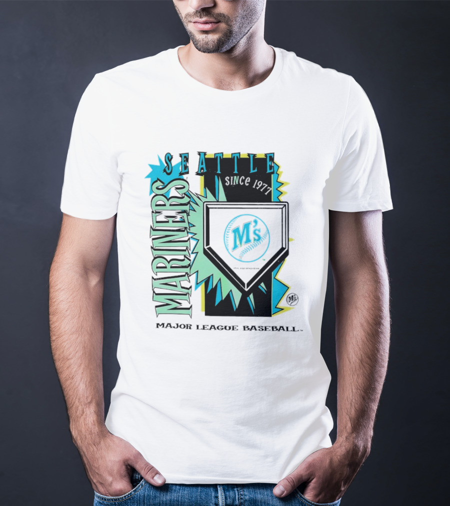 Seattle Mariners Cooperstown Neon Field Major League Baseball Since 1977 T-Shirt