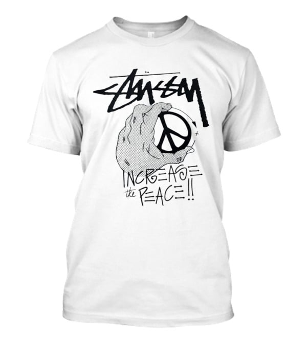 Stussy Increase The Peace Hand Holding Peace T-Shirt