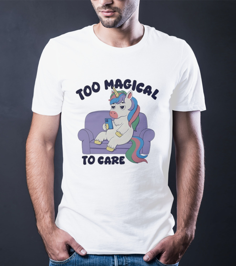 Too Magical To Care Unicorn Couch Smartphone T-Shirt