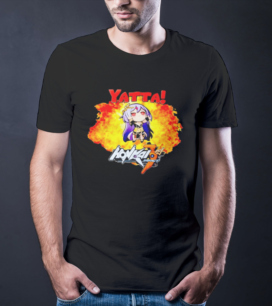 Yatta Honkai Impact 3rd Anime Character Celebration Explosion T-Shirt