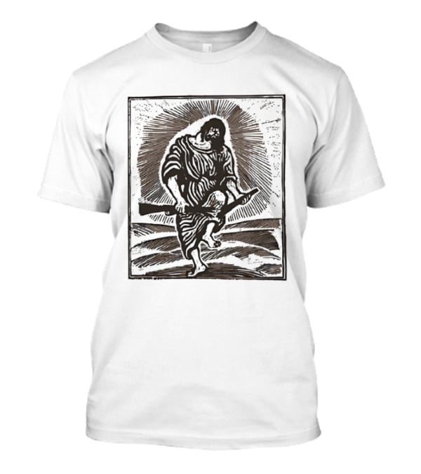 Christ Breaks The Rifle Anti War Symbolism Peaceful Resistance T-Shirt