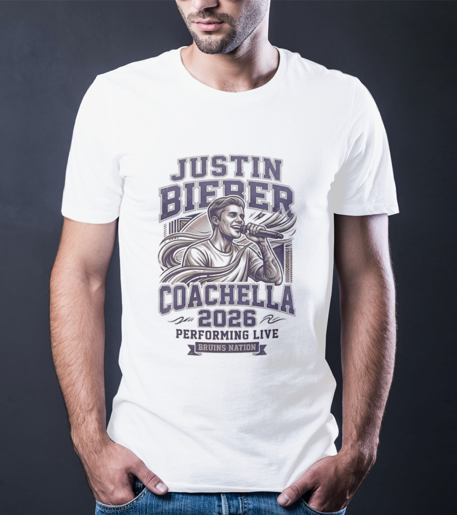 Justin Bieber Coachella 2026 Performing Live Headlining Artist T-Shirt