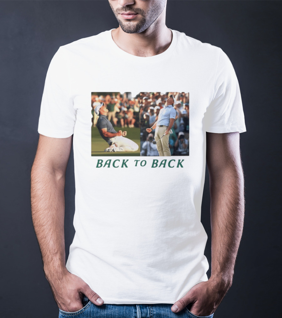 Rory McIlroy Golf The Masters Back To Back Celebration Photo T-Shirt