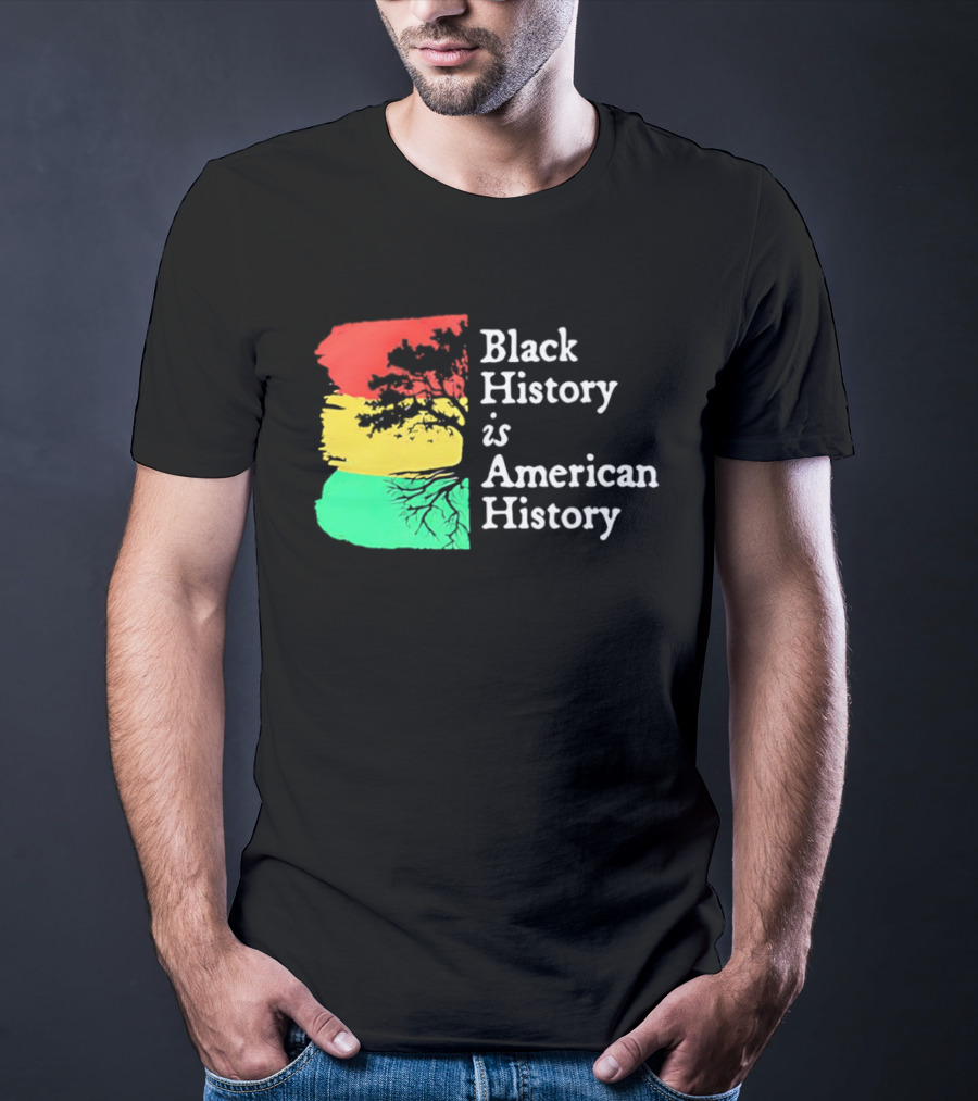 Black History Is American History Ghana Flag T-Shirt