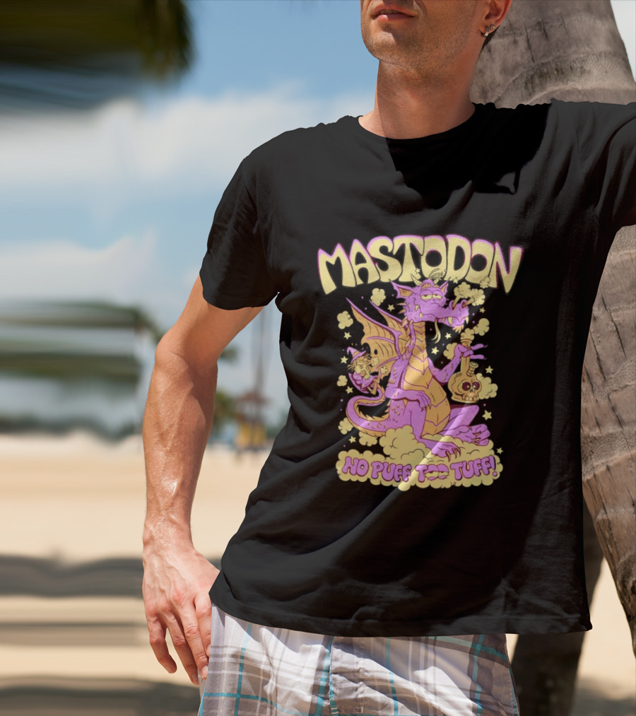 Mastodon No Puff Too Tuff Wizard Dragon 420 T-Shirt
