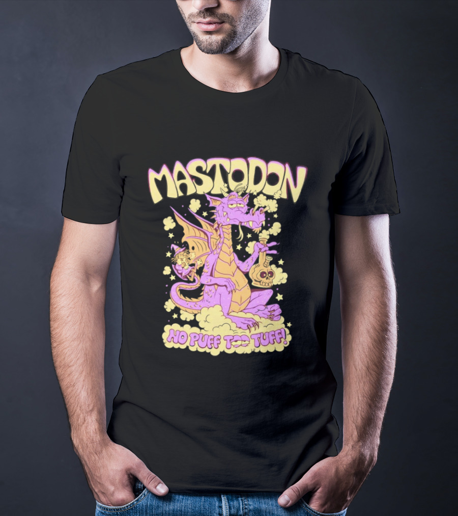Mastodon No Puff Too Tuff Wizard Dragon 420 T-Shirt