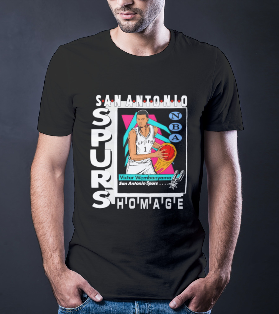 Victor Wembanyama San Antonio Spurs Homage Topps Trading Card Tri Blend T-Shirt