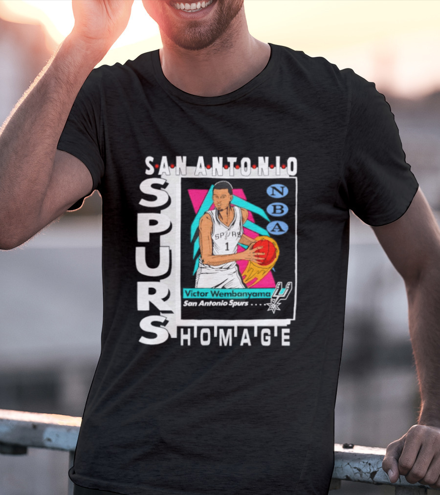 Victor Wembanyama San Antonio Spurs Homage Topps Trading Card Tri Blend T-Shirt