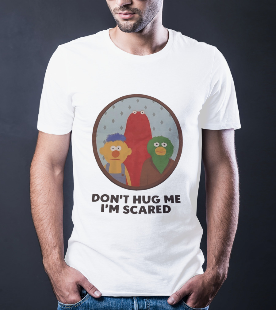 Don't Hug Me I'm Scared Puppet Characters Oval T-Shirt
