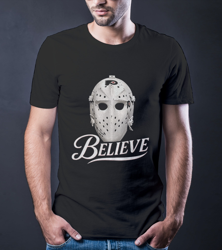 Believe Jason Voorhees Hockey Mask Philadelphia Flyers NHL 2026 T-Shirt