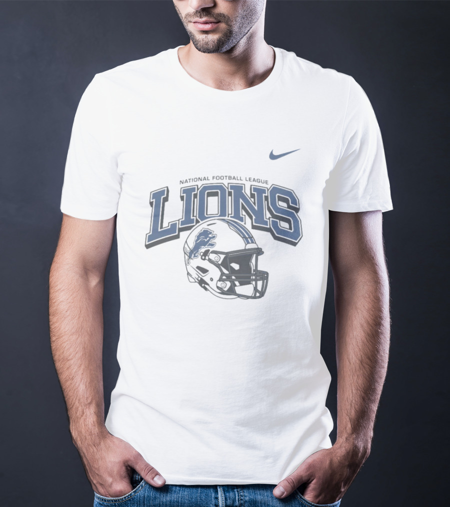 Nike Detroit Lions National Football League Football Helmet T-Shirt