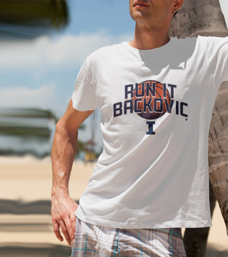 Illinois Basketball Run It Backovic Basketball I T-Shirt
