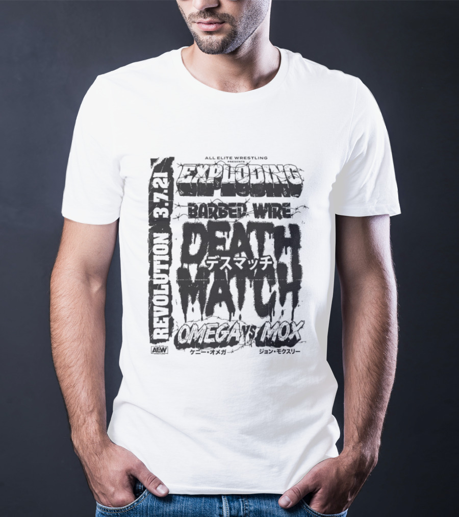 AEW Revolution 3:21 Exploding Barbed Wire Death Match Omega Vs Moxley T-Shirt
