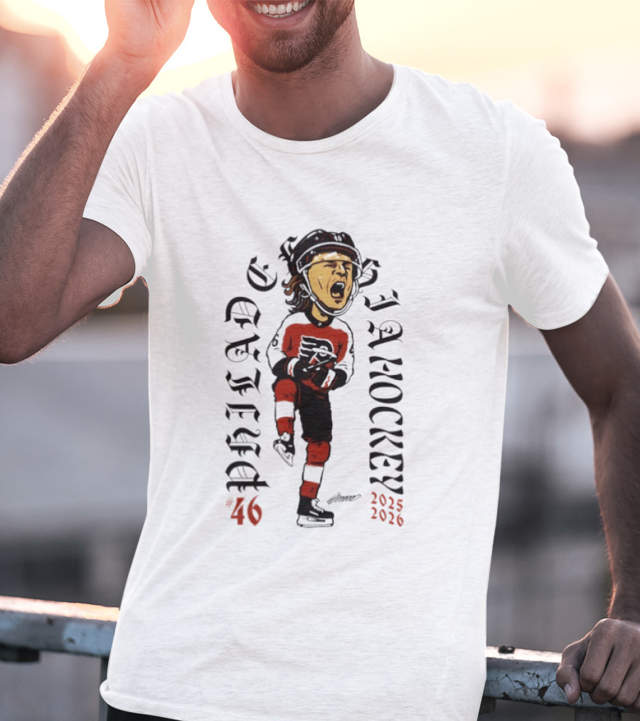 Philadelphia Hockey 46 Trevor Zegras 2025 2026 NHL T-Shirt