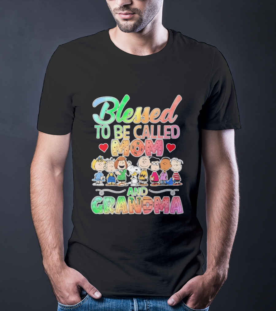 Blessed To Be Called Mom And Grandma Peanuts Characters T-Shirt
