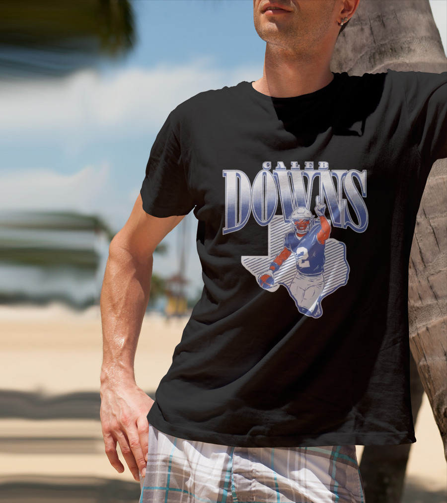 Caleb Downs Number 2 Texas Football Star Dallas Cowboys T-Shirt