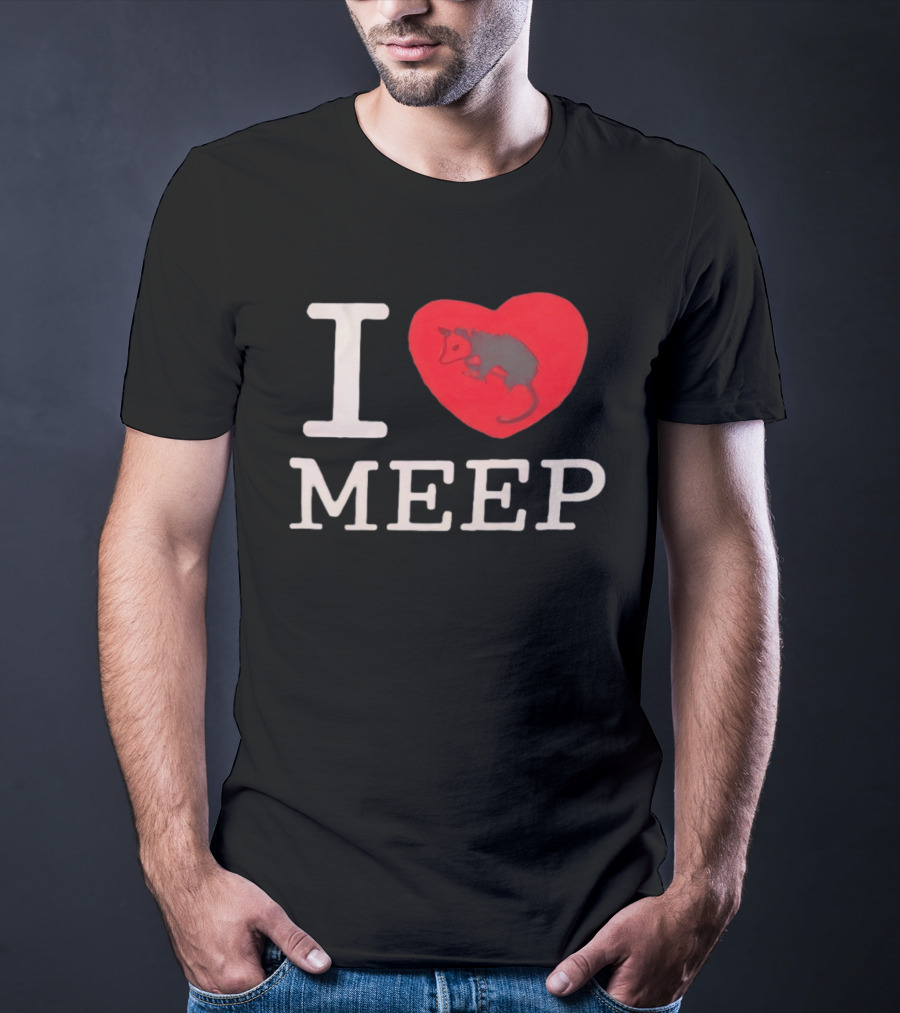 I Love Meep Red Heart Opossum T-Shirt