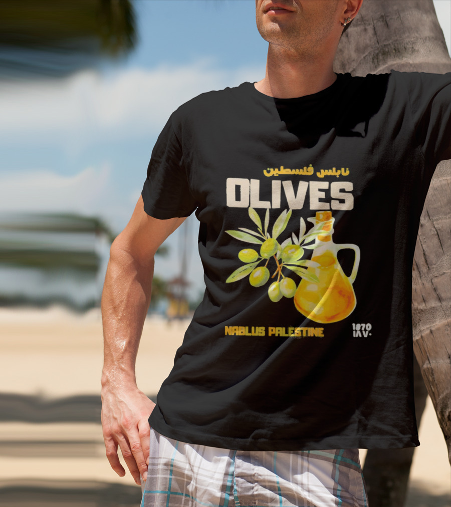 Nablus Palestine Olives 1870 Vintage Olive Oil Heritage T-Shirt