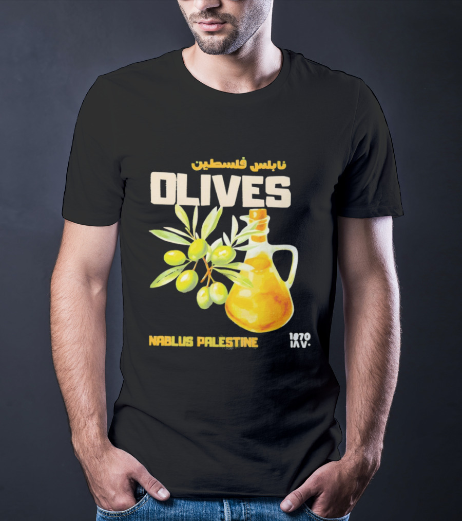 Nablus Palestine Olives 1870 Vintage Olive Oil Heritage T-Shirt
