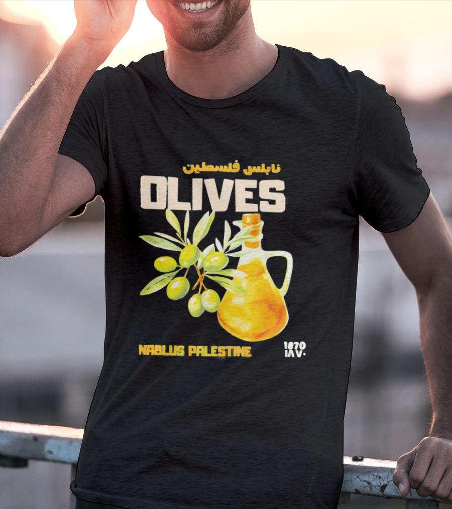 Nablus Palestine Olives 1870 Vintage Olive Oil Heritage T-Shirt