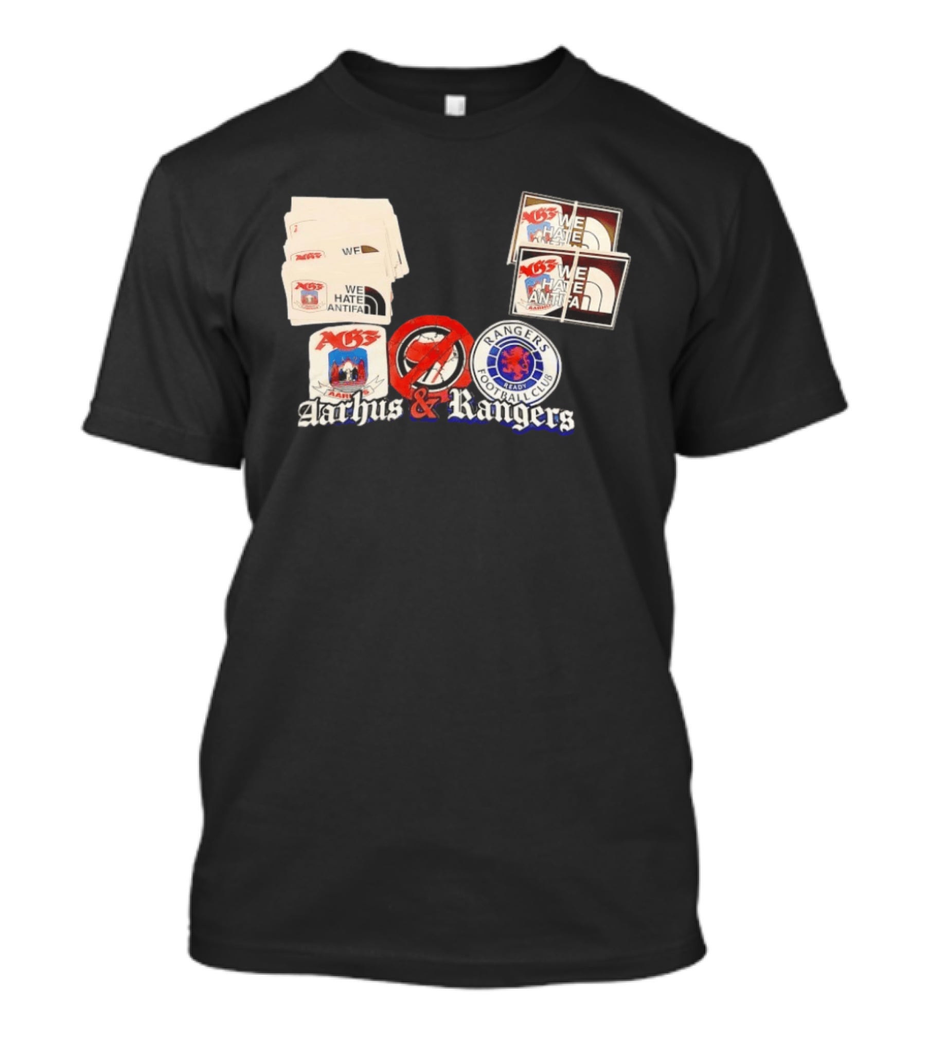 Rangers Football Club Aarhus Gymnastikforening We Hate Antifa T-Shirt