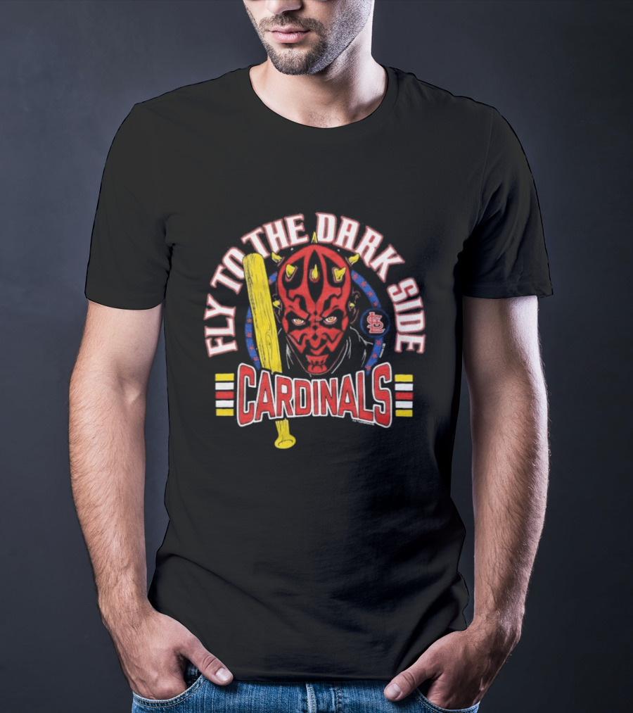 Star Wars X MLB St. Louis Cardinals Fly To The Dark Side Darth Maul T-Shirt