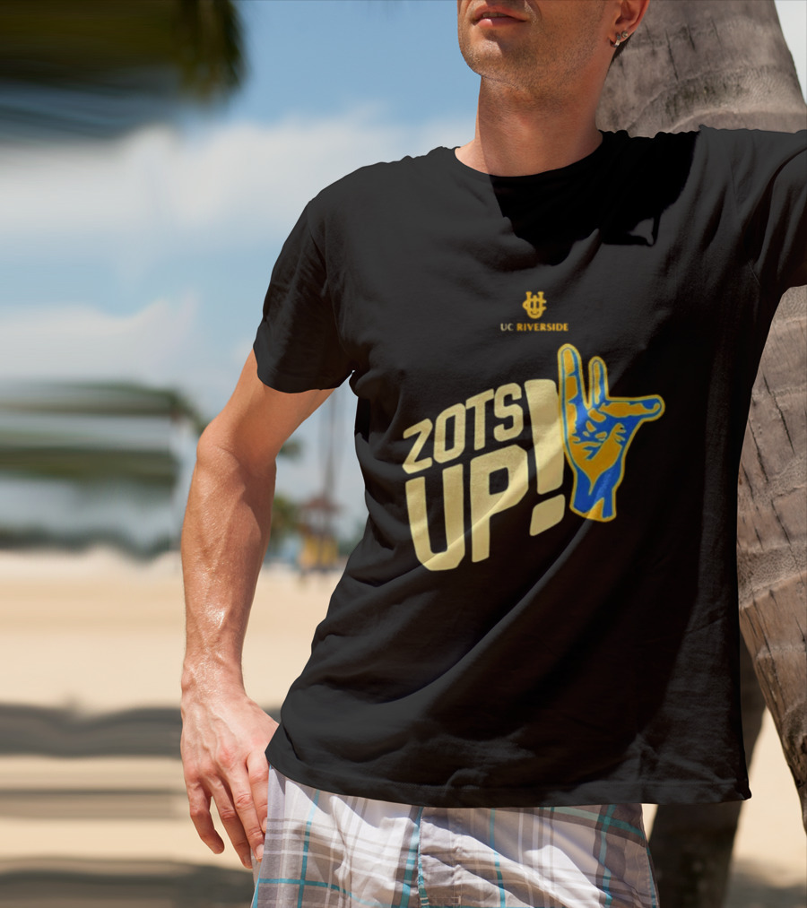 UC Riverside Zot Hand Sign Zots Up T-Shirt