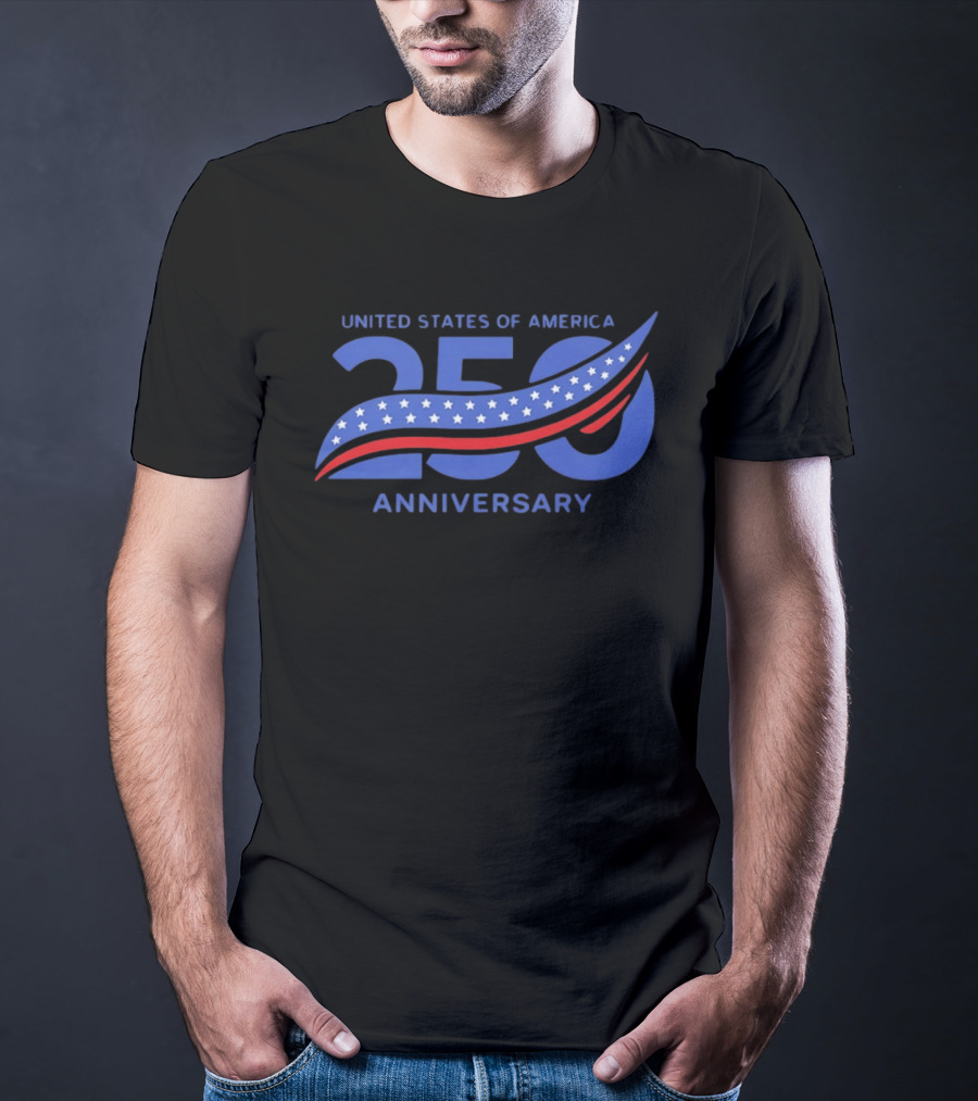 United States Of America 250 Anniversary Semiquincentennial Flag Stars And Stripes T-Shirt