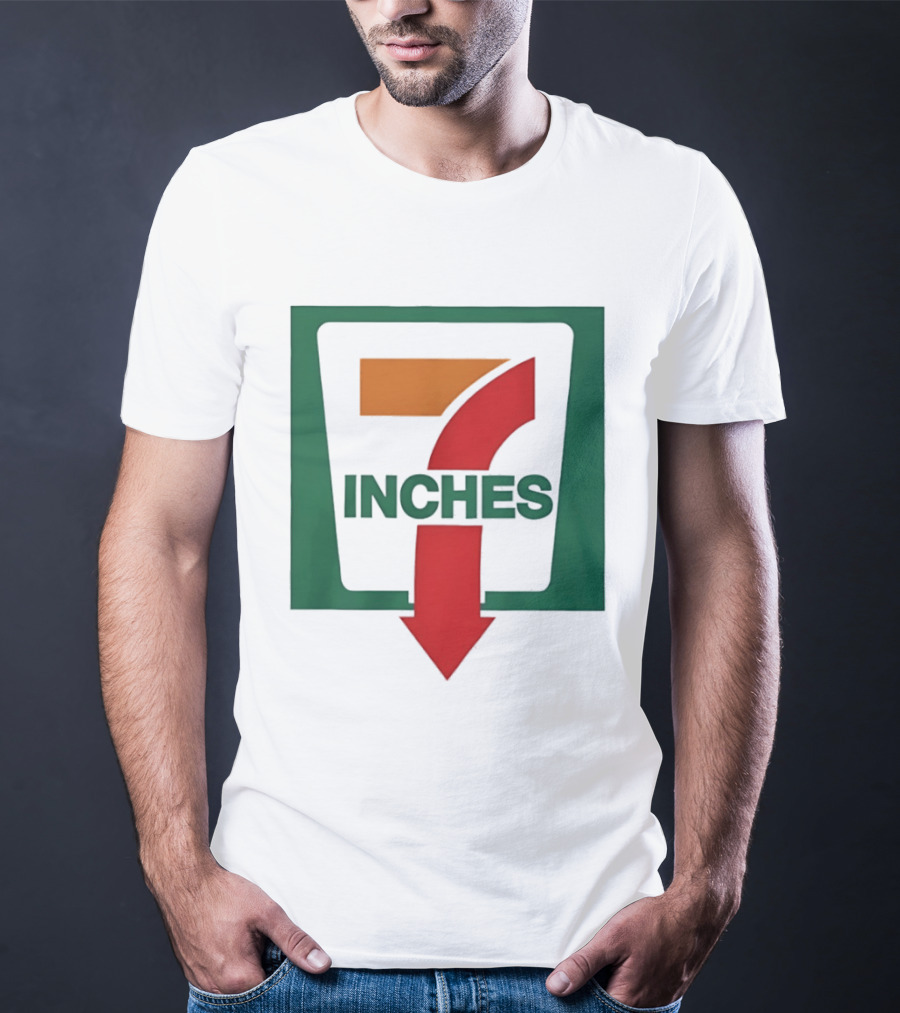 7 Inches Down Arrow Logo In Green And Red T-Shirt