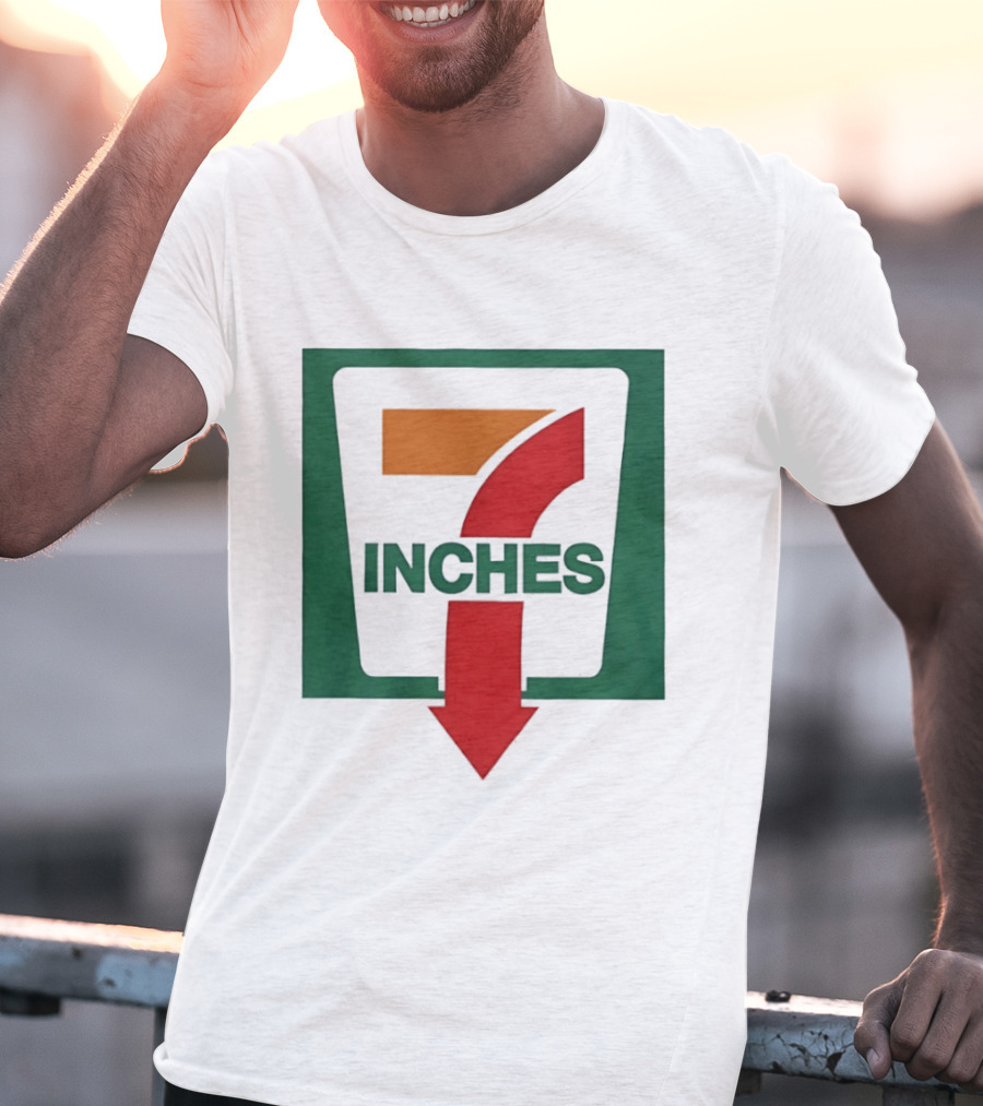 7 Inches Down Arrow Logo In Green And Red T-Shirt