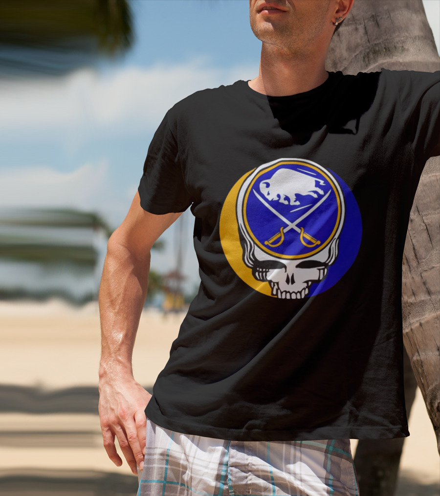 Buffalo Sabres Grateful Dead Steal Your Face Hockey 2026 Collaboration T-Shirt