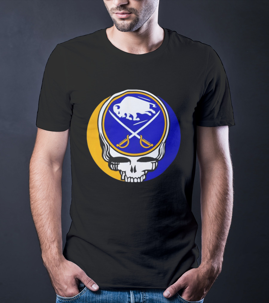 Buffalo Sabres Grateful Dead Steal Your Face Hockey 2026 Collaboration T-Shirt