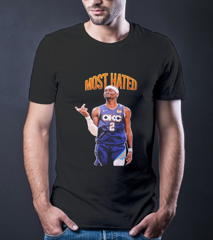 Shai Gilgeous Alexander OKC 2 NBA Basketball "MOST HATED T-Shirt