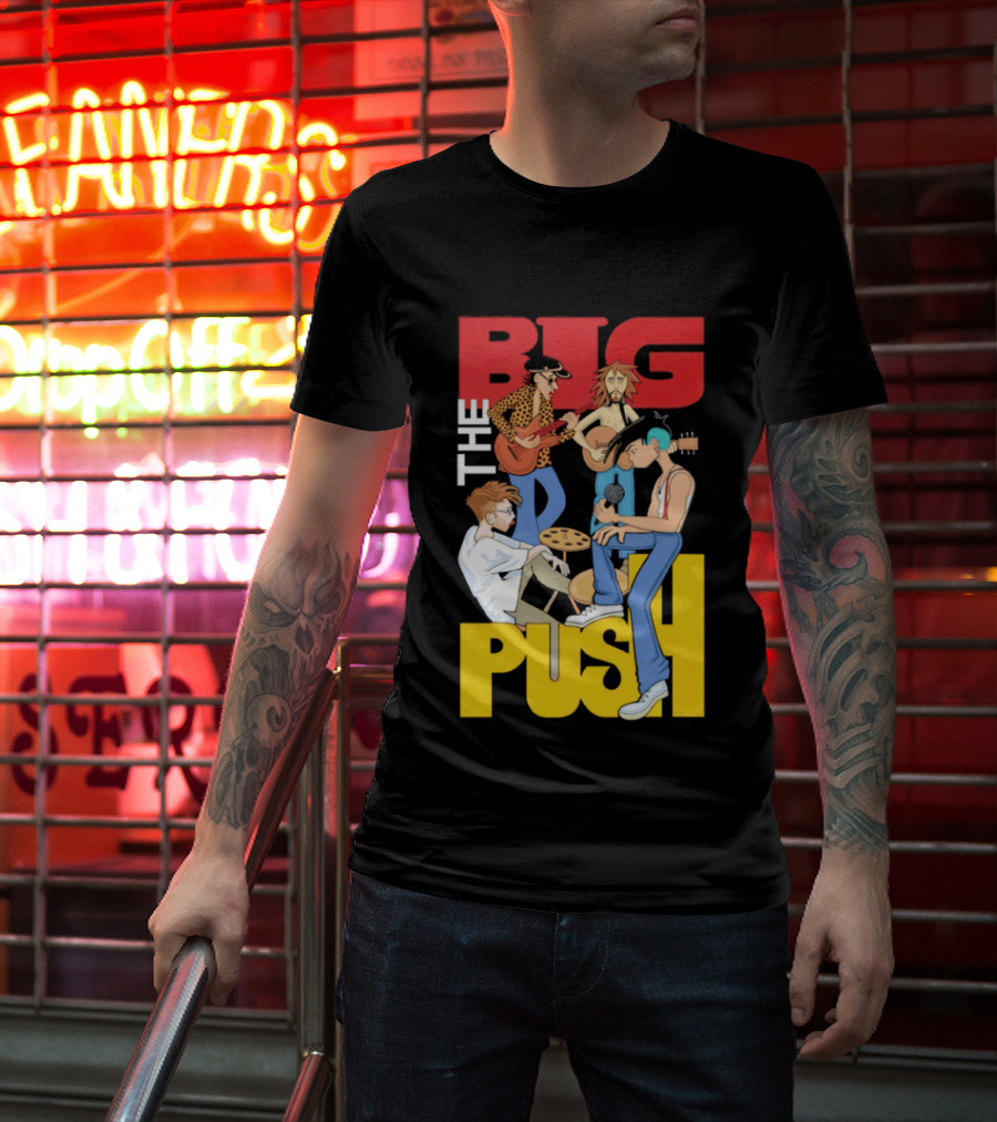 The Big Push Band Colorful Animation With Musical Instruments T-Shirt