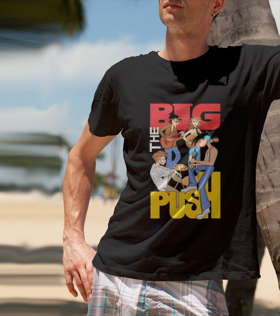 The Big Push Band Colorful Animation With Musical Instruments T-Shirt