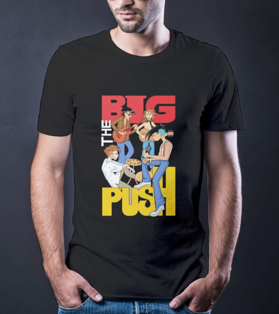 The Big Push Band Colorful Animation With Musical Instruments T-Shirt