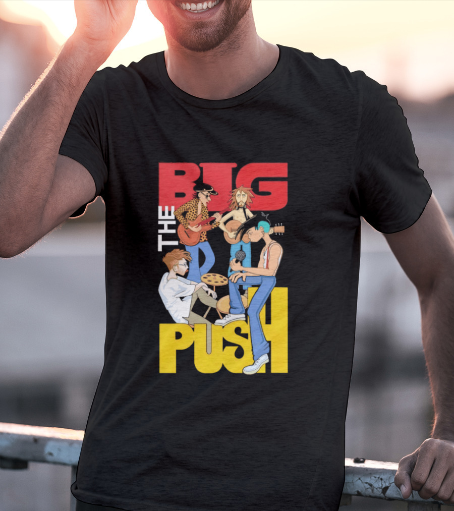 The Big Push Band Colorful Animation With Musical Instruments T-Shirt