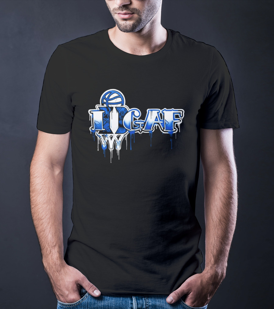 IDGAF Duke Basketball Graffiti Style Blue Devils T-Shirt