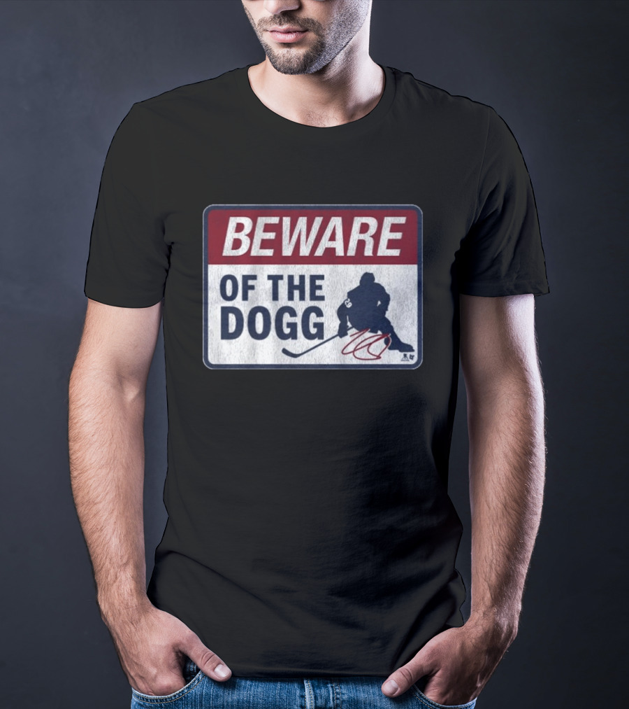 Beware Of The Dogg Hockey Silhouette Number 29 Nathan MacKinnon Signature T-Shirt